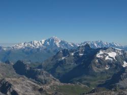 Le mont Pourri et le massif du Mont Blanc