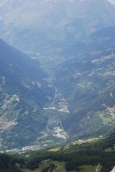 Bourg Saint Maurice et S&eacute;ez dans le fond