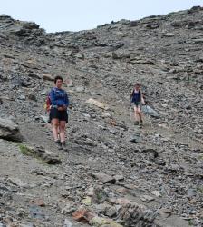 Dans les &eacute;boulis sous le sommet